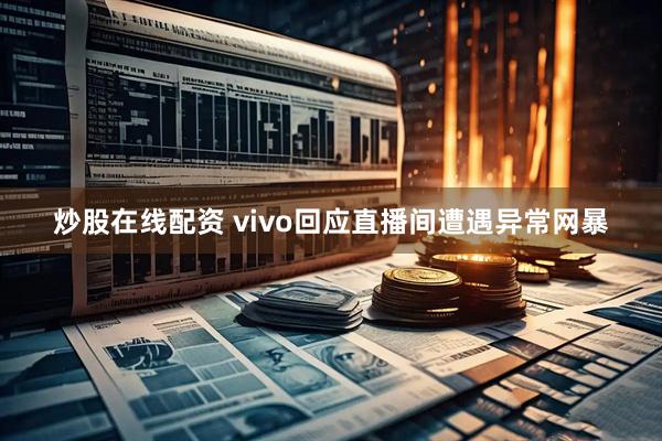 炒股在线配资 vivo回应直播间遭遇异常网暴