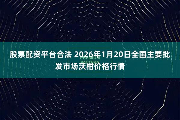 股票配资平台合法 2026年1月20日全国主要批发市场沃柑价格行情